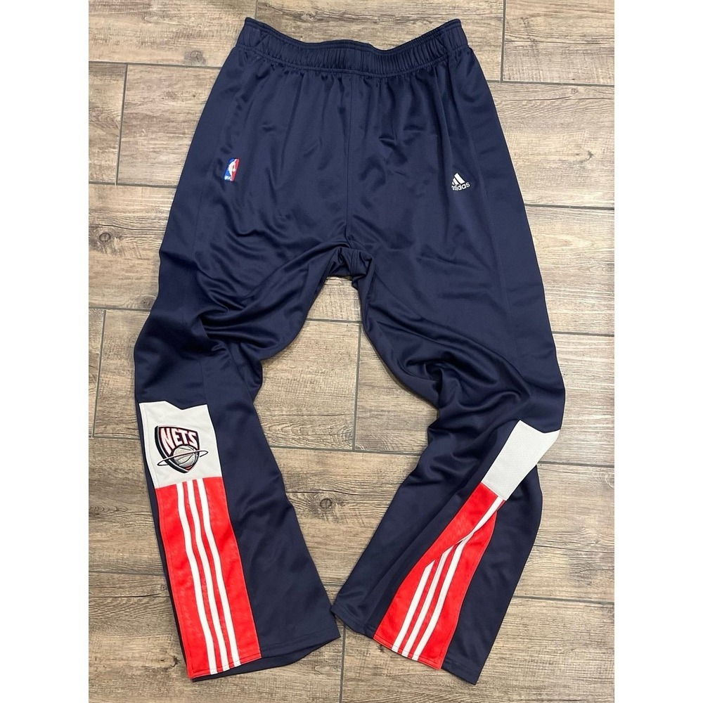 Adidas NBA New Jersey Nets Navy Blue Tear Away Climalife Pants Men's Size XXLT